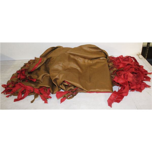 HANDMADE BROWN AND RED DRESS