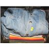 JEAN JACKET WITH HANDMADE CLOTH