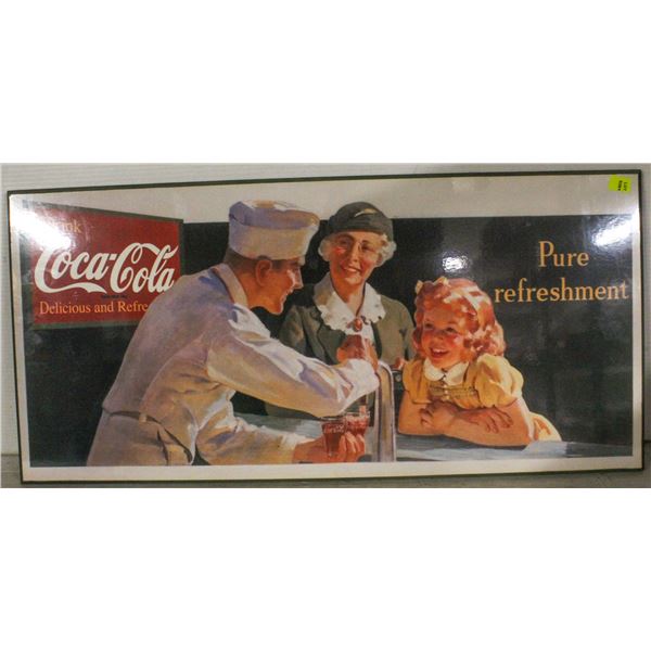 COCA COLA PURE REFRESHMENT SIGN
