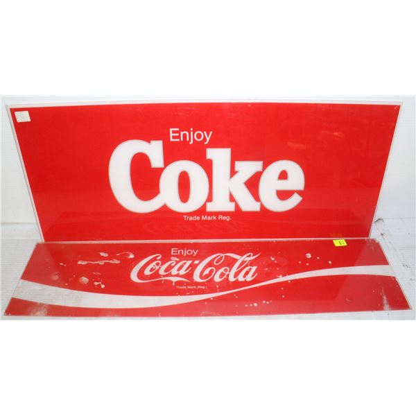 2 COCA COLA SIGNS