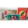 4 COCA COLA COLLECTIBLE SIGNS
