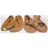 Image 1 : 2 PAIRS OF MOCCASINS
