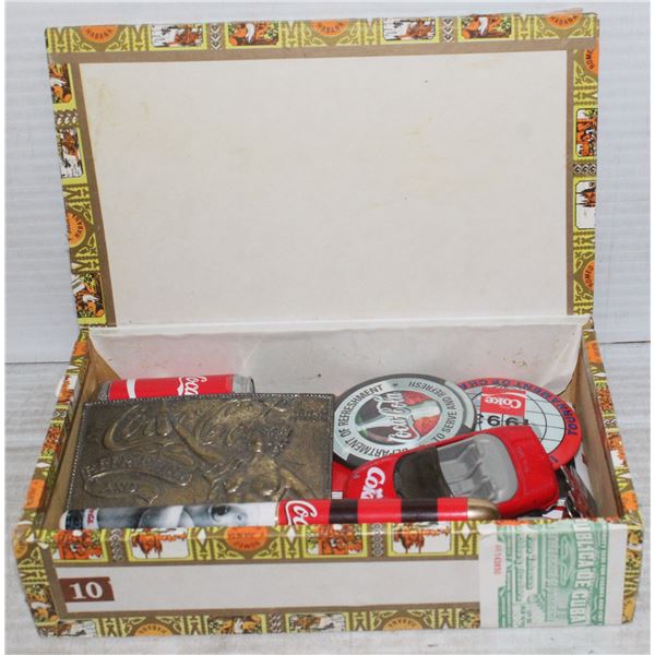 HABANOS CASE WITH COCA COLA COLLECTIBLES INSIDE