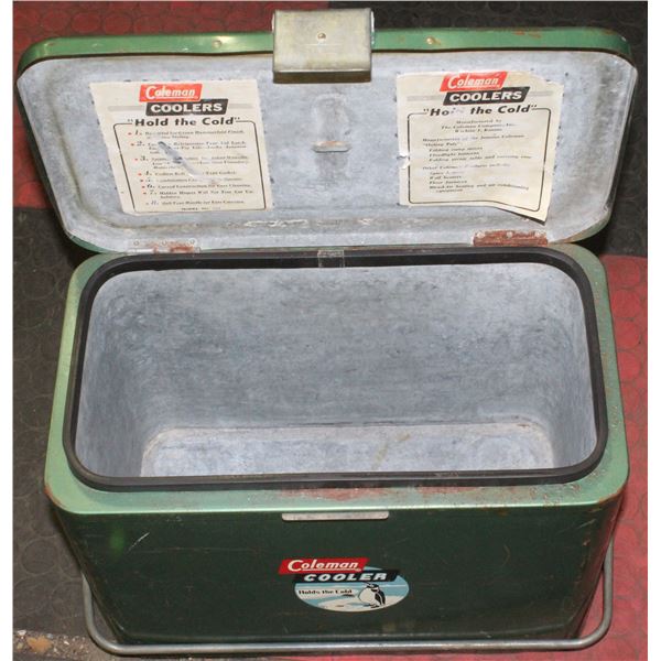 GREEN COLEMAN COOLER