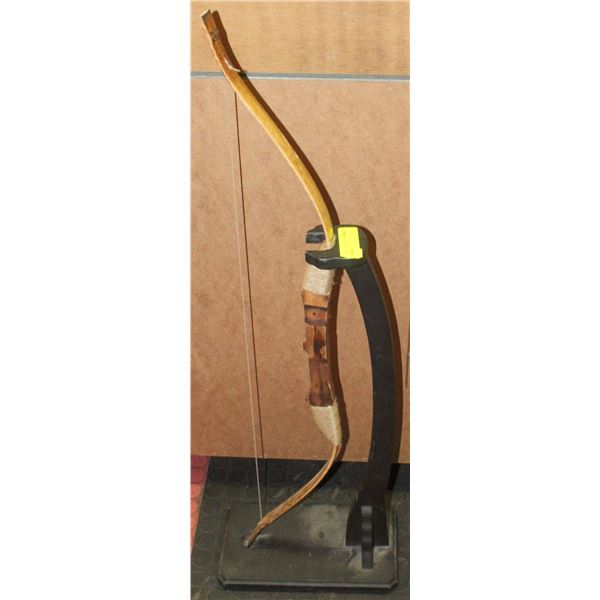 ANTIQUE STRUNG BOW WITH STAND