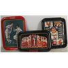 2 COCA COLA BRAND AD TRAYS WITH 1982 CALENDAR