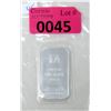 Image 1 : 1 Oz. .999 Silver TD Bank Investor Bar