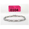 Image 1 : 6.84 CTW White Topaz & Diamond Tennis Bracelet