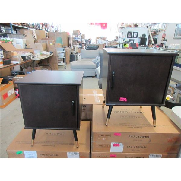 2 New Brown End Table / Night Stands - Flat Pack