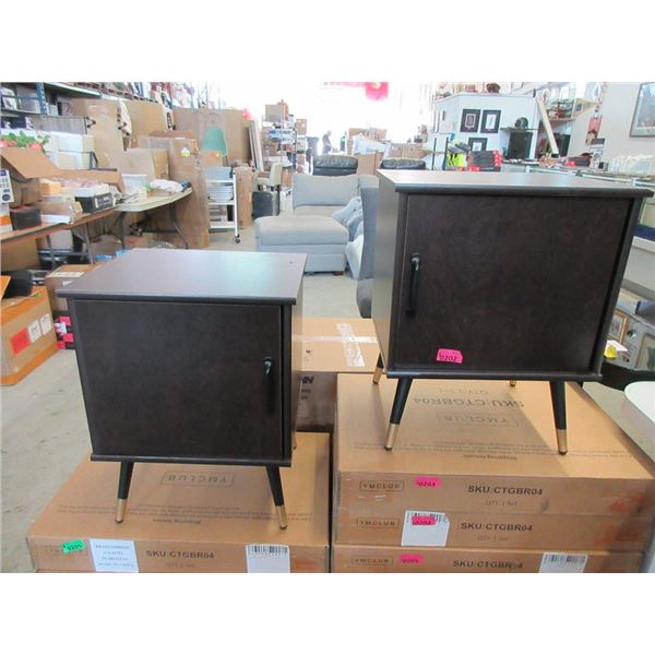 2 New Brown End Table / Night Stands - Flat Pack