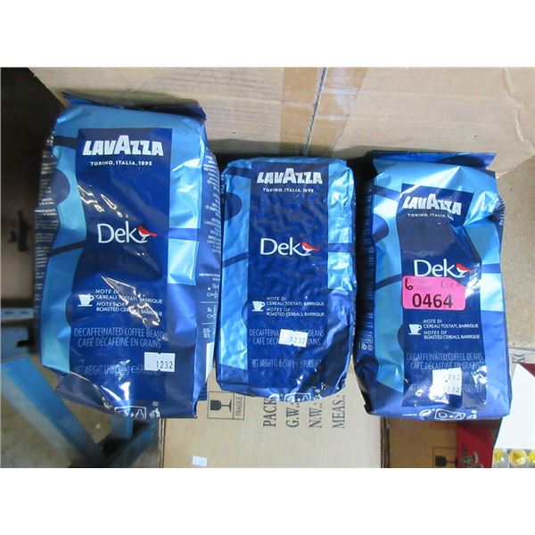 6 x 500 g Bags of LavAzza Dek Decaf Coffee Beans