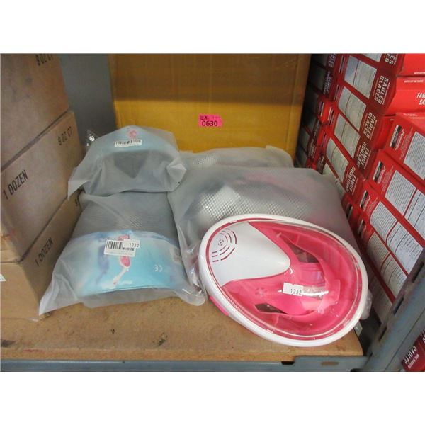 Case of 12" Kid's Snorkeling Masks - Pink & Blue