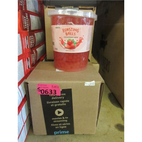 5 x 1000 gram Tubs of Bursting Balls Strawberry Boba