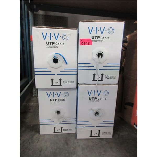 4 Spools of Assorted Vivo UTP Cable