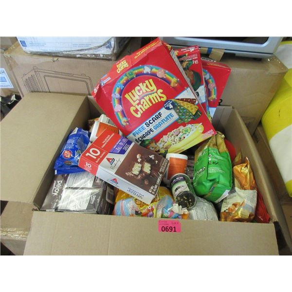 Box of Assorted Food and Supplements