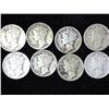Image 1 : 8 Assorted Mercury Dimes