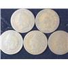 Image 1 : 5 Assorted Indian Head Cents From The 1880's
