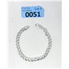 Image 1 : New Italian 8.5" .925 Silver Curb Link Bracelet