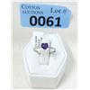 Image 1 : New 10 KT White Gold Amethyst & Diamond Ring