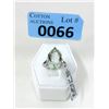 Image 1 : Sterling Silver 7.2 Carat Green Amethyst Ring