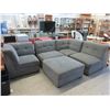 Image 1 : 4 Piece Fabric Sectional plus Ottoman