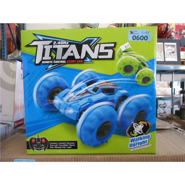 2 New Titans R/C Stunt Cars - 2.54 GHz