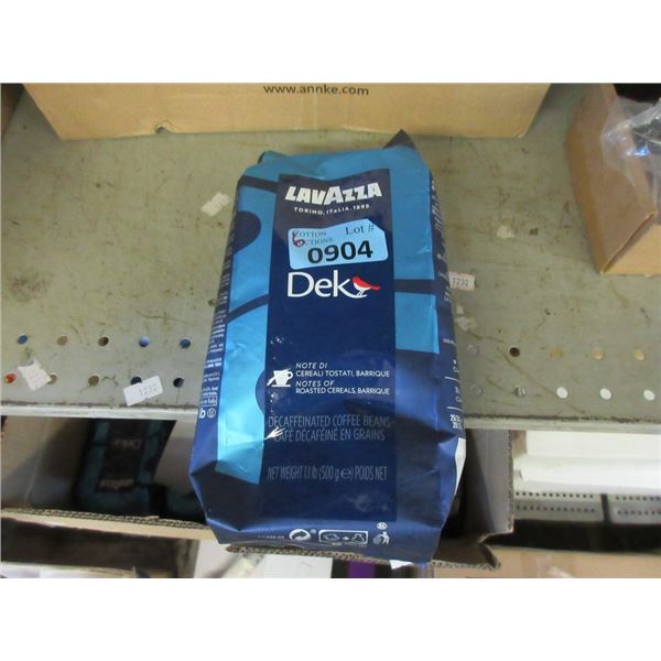 6 x 500 g Bags of LavAzza Dek Decaf Coffee Beans