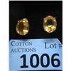 Image 1 : Pair of 14 KT Gold 9.4 CTW Citrine Earrings