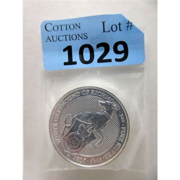 2 Oz. .999 Silver 2021 Queen's Beasts Coin