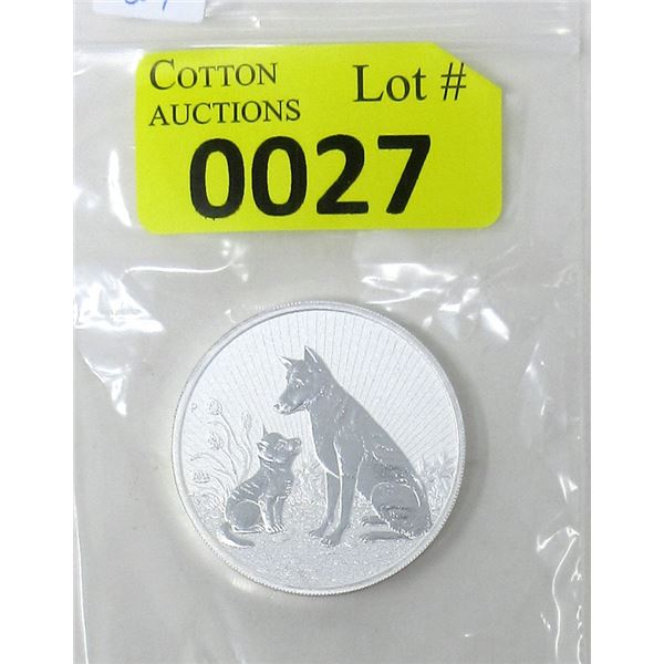 2 Oz. .9999 Silver 2022 Mother & Baby Dingo Coin