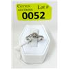 Image 1 : 10 KT White Gold and  Diamond Ring - Size 7