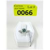Image 1 : New Sterling Silver Blue/Green Moissanite Ring