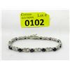 Image 1 : Blue Sapphire & Diamond Tennis Bracelet