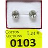 Image 1 : New 3.5 CT Green Amethyst & Diamond Earrings