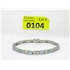 Image 1 : 6.6 CTW Blue Topaz & Diamond Tennis Bracelet
