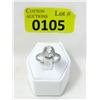 Image 1 : 1.7 CT Green Amethyst & Diamond Solitaire Ring