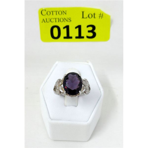 Sterling Silver Amethyst & Topaz Ring