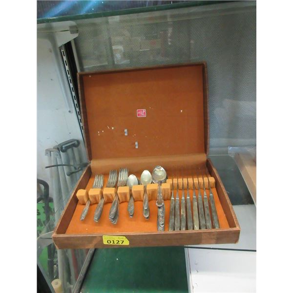 34 Pieces of Silver Plated Flatware in Chest