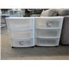 Image 1 : 2 Storage Carts with 3 Drawers - 16 x 22 x 27"