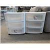 Image 1 : 2 Storage Carts with 3 Drawers - 16 x 22 x 27"