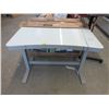 Image 1 : White Electric Desk with Drawer - Store Return