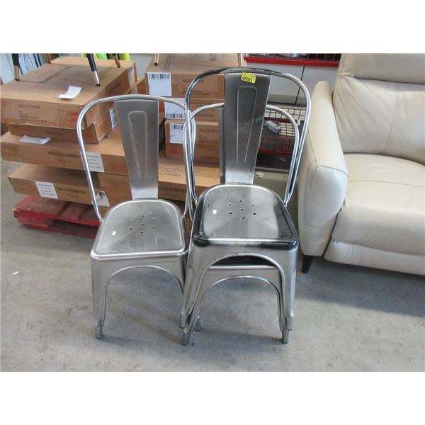 3 Metal Chairs