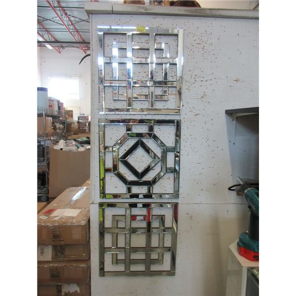 New 3 Piece Mosaic Wall Mirror Set