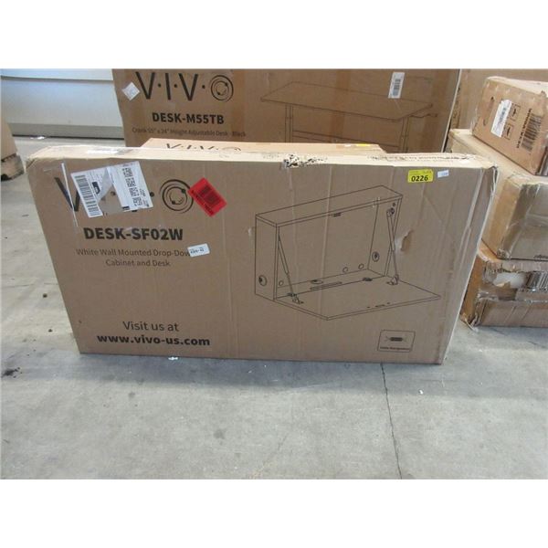 Vivo White Wall Mount Drop Down Desk