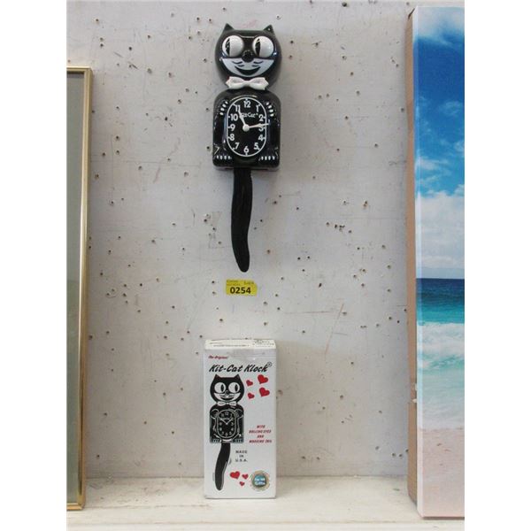 Black Kit-Cat Wall Clock - Battery Operated