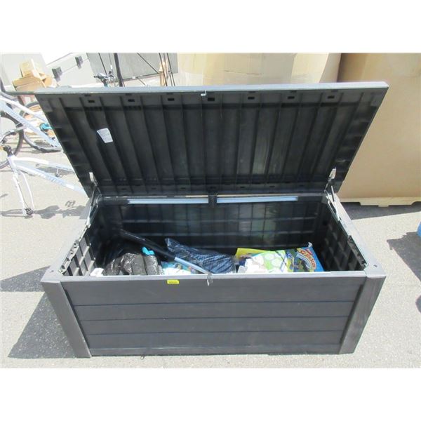 Resin Patio Storage Box & Contents