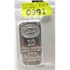 Image 1 : 10 Oz. .999 Silver Investor Bullion Bar w/Certificate