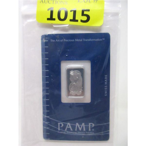 5 Gram .9995 Platinum PAMP Suisse Bar