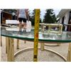 Image 10 : LARGE LOT OF GLASS TOP TABLES AND SHELVES