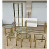 Image 1 : LARGE LOT OF GLASS TOP TABLES AND SHELVES